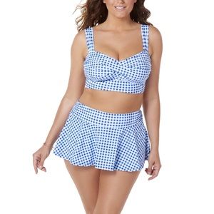 Tummy Control Retro Two Piece Swimsuit